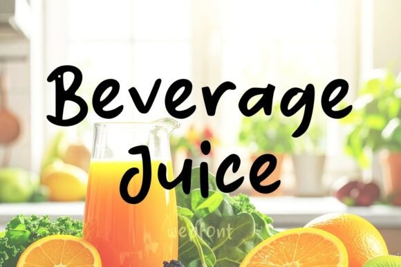Beverage Juice Font: A Fresh Splash for Digital Design