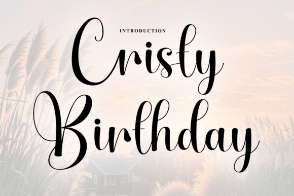 Cristy Birthday: A Modern Script Font for Digital Brand Expression