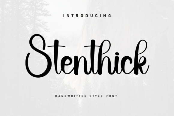 Stenthick: A Handwritten Marker Font for Modern Web Brands