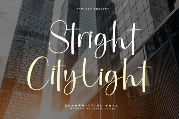 Stright Citylight: A Luminous Script for Confident Brands