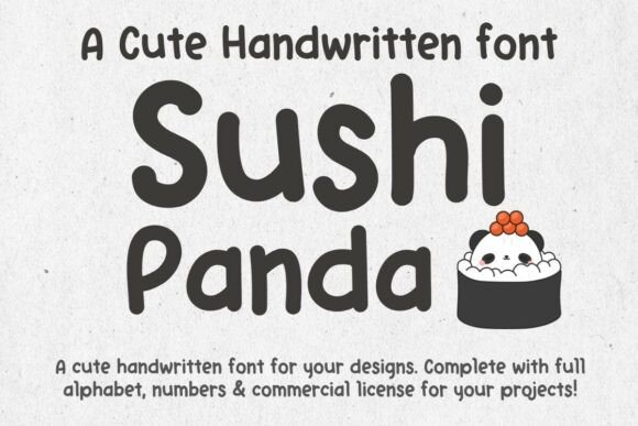 Sushi Panda Font: Your Handmade Business's Friendly Handwritten Typeface